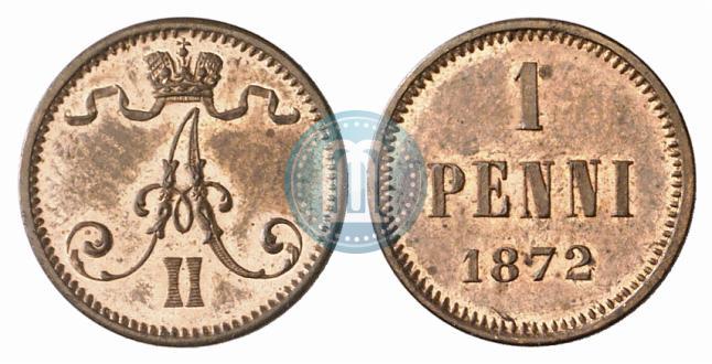 Picture 1 penni 1872 year  