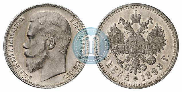 Picture 1 rouble 1898 year (**) 