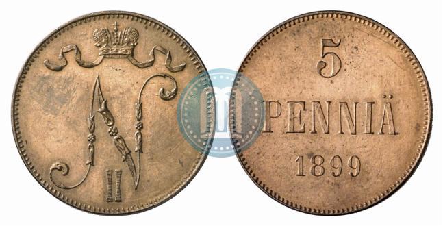 Фото 5 пенни 1899 года  