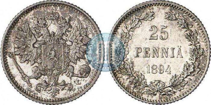 Picture 25 pennia 1894 year L 