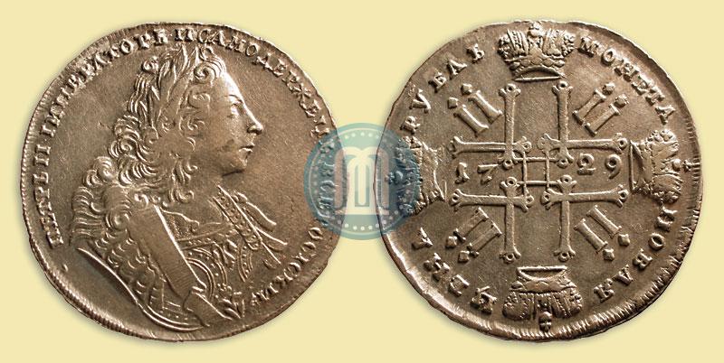 Фото 1 рубль 1729 года  "Тип 1729"
