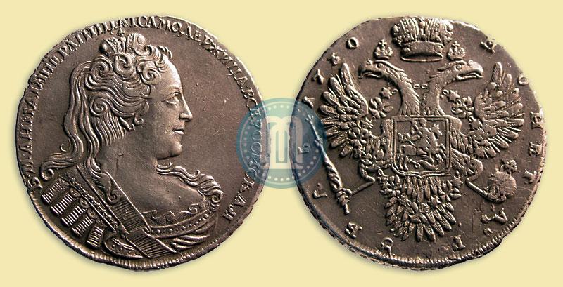 Фото 1 рубль 1730 года  