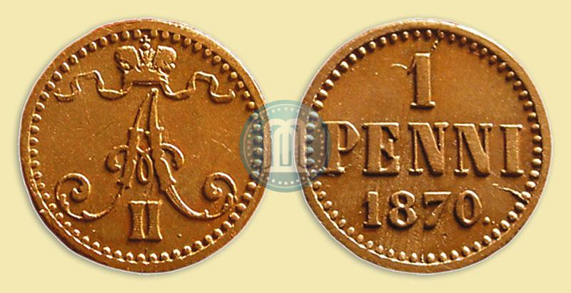 Picture 1 penni 1870 year  