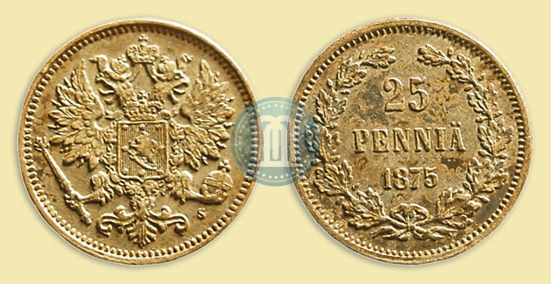 Фото 25 пенни 1875 года S 