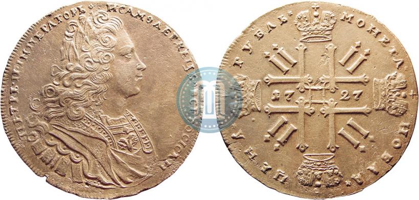 Picture 1 rouble 1727 year  "Moscow type"