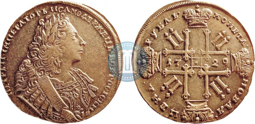 Фото 1 рубль 1729 года  "Тип 1729"