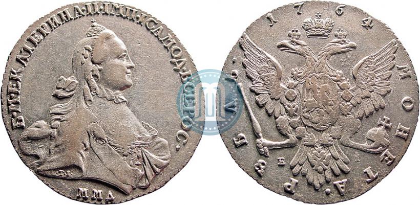 Picture 1 rouble 1764 year ММД-EI 