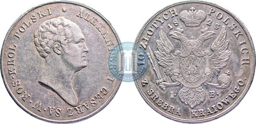 Picture 10 złotych 1823 year IB 