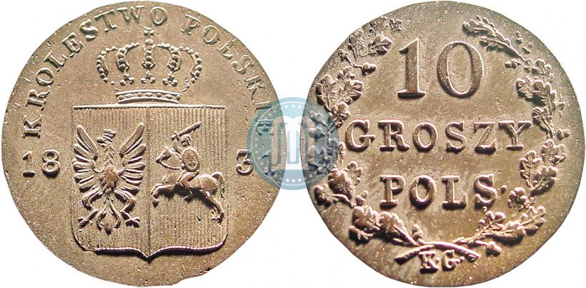 Picture 10 groszy 1831 year KG "Polish uprising"