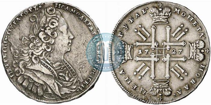 Picture 1 rouble 1727 year  "Moscow type"