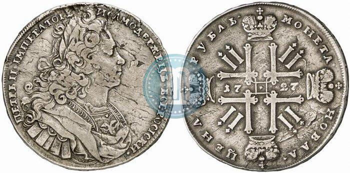 Picture 1 rouble 1727 year  "Moscow type"