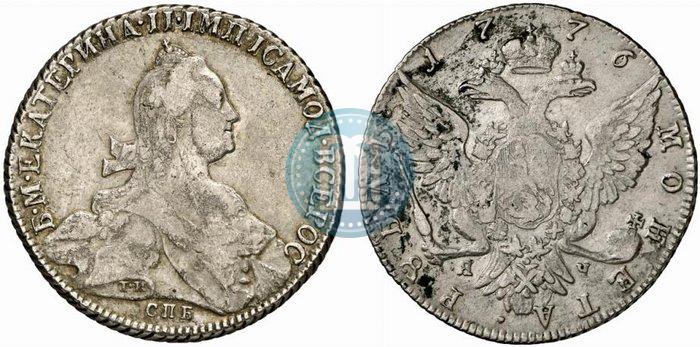 Picture 1 rouble 1776 year СПБ-ЯЧ 