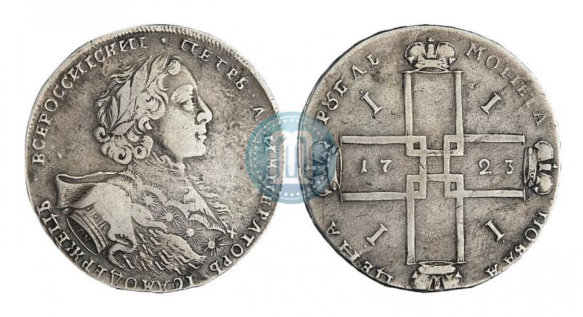 Picture 1 rouble 1723 year OK "Portrait with ermine mantle"