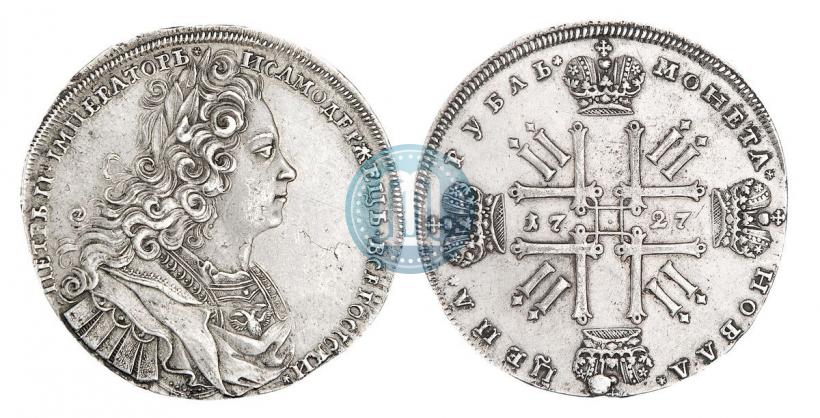 Picture 1 rouble 1727 year  "Moscow type"