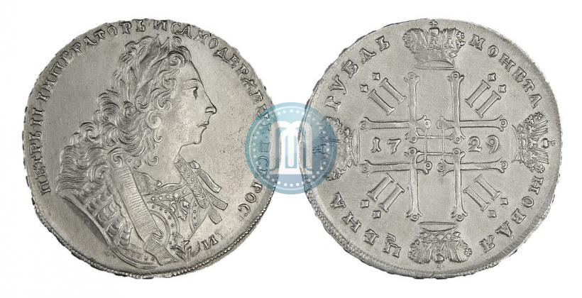 Фото 1 рубль 1729 года  "Тип 1729"