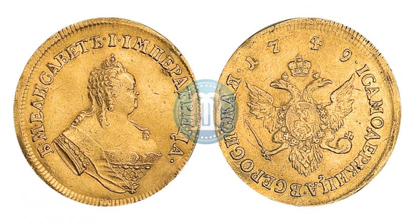 Picture 2 ducats 1749 year  "Eagle on the reverse"