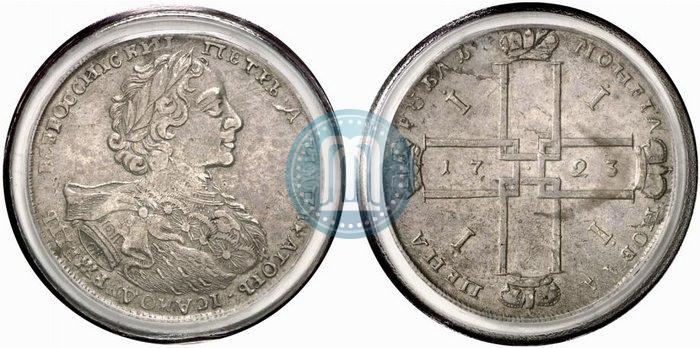 Picture 1 rouble 1723 year OK "Portrait with ermine mantle"