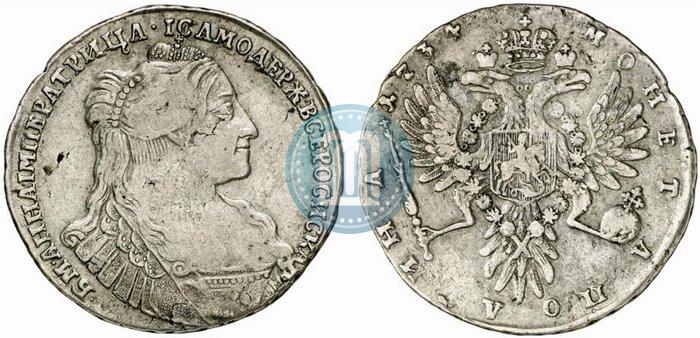 Picture Poltina 1734 year  "Type of 1735"