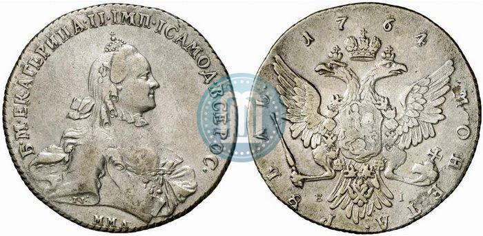 Фото 1 рубль 1764 года ММД-EI 