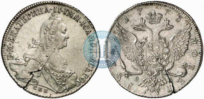 Picture 1 rouble 1773 year СПБ-ФЛ 