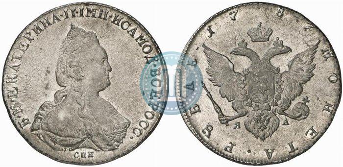 Picture 1 rouble 1787 year СПБ-ЯА 