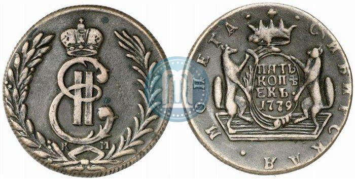 Picture 5 kopecks 1779 year КМ 