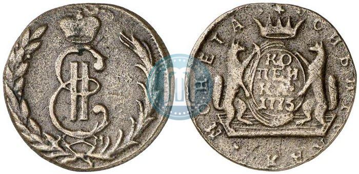 Picture 1 kopeck 1775 year КМ 