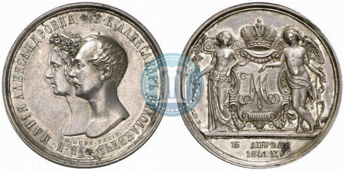 Picture 1 rouble 1841 year СПБ-НГ "In the memory of the wedding of the crown prince"