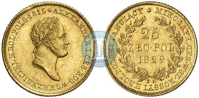Picture 25 złotych 1829 year FH 