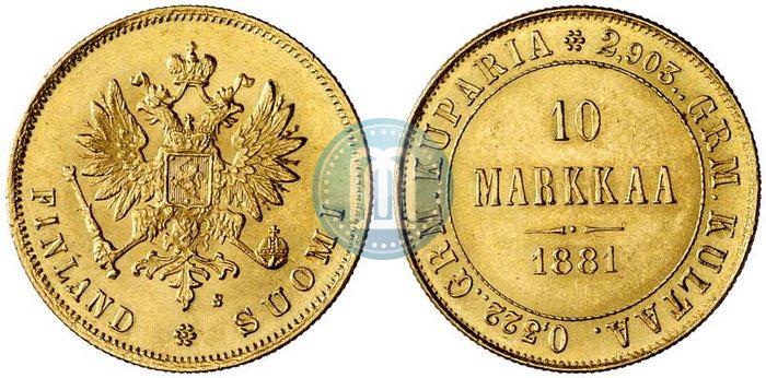 Picture 10 markkaa 1881 year S 