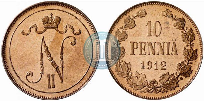 Фото 10 пенни 1912 года  