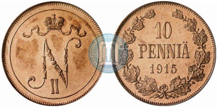 Picture 10 pennia 1915 year  
