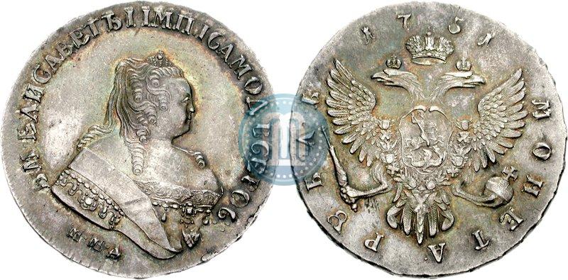 Picture 1 rouble 1751 year ММД 
