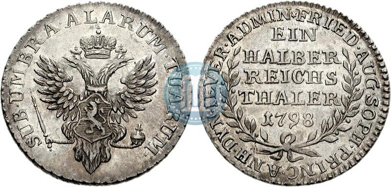 Фото Ein halber reichsthaler 1798 года  "Княжество Йевер"