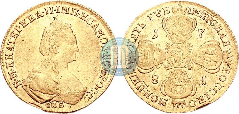 Picture 5 roubles 1781 year СПБ 
