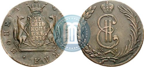 Picture 10 kopecks 1774 year КМ 
