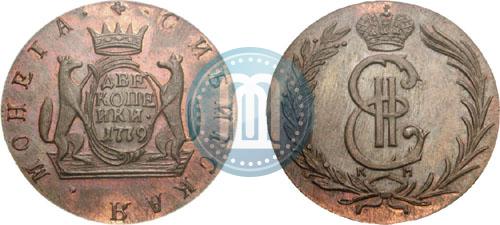 Фото 2 копейки 1779 года КМ 