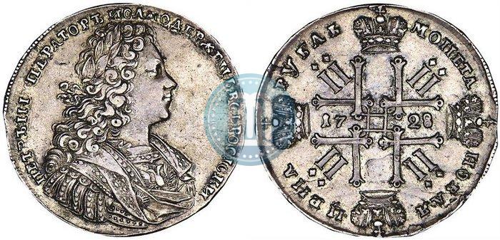 Picture 1 rouble 1728 year  "Type of 1728"
