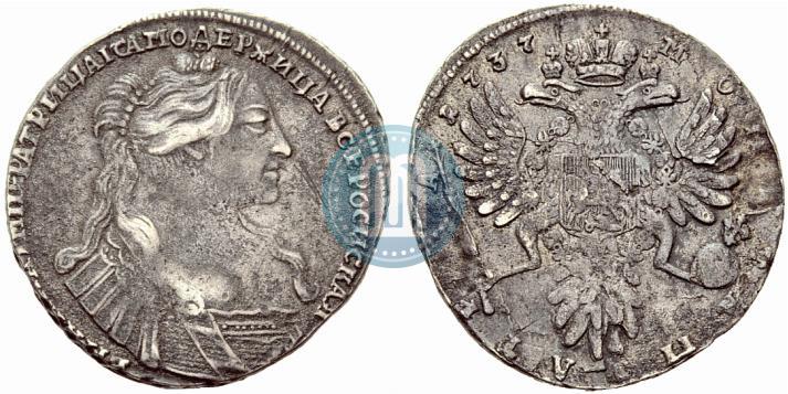 Picture Poltina 1737 year  "Type of 1735"