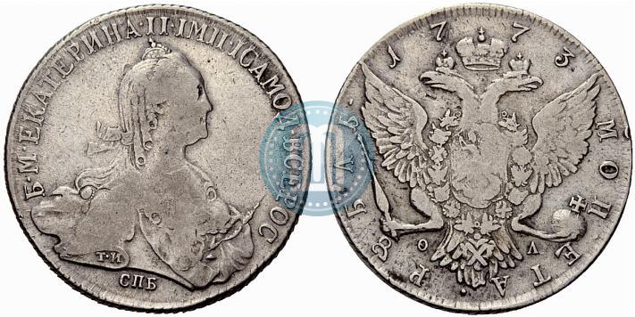 Picture 1 rouble 1773 year СПБ-ФЛ 