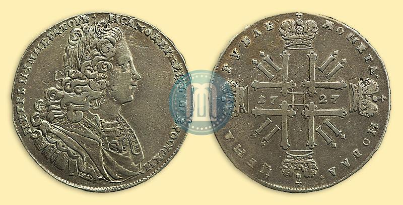 Picture 1 rouble 1727 year  "Moscow type"