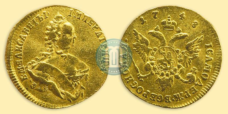 Фото 1 червонец 1748 года  