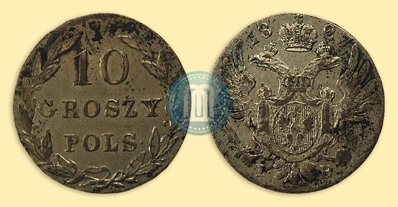 Picture 10 groszy 1827 year IB 