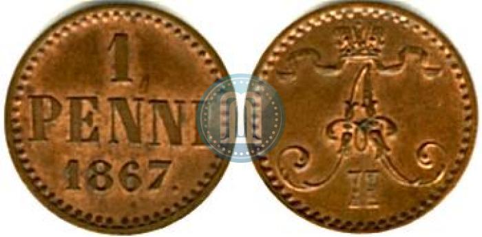Picture 1 penni 1867 year  