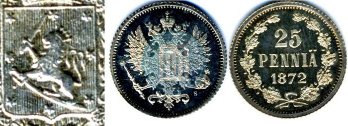 Фото 25 пенни 1872 года S 