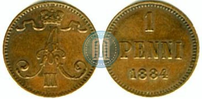Фото 1 пенни 1884 года  