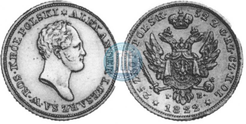Picture 25 złotych 1822 year IB 