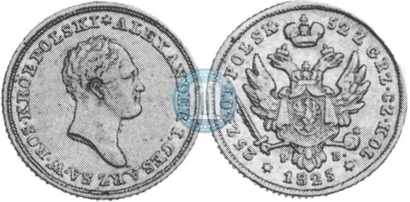 Фото 25 злотых 1825 года IB 