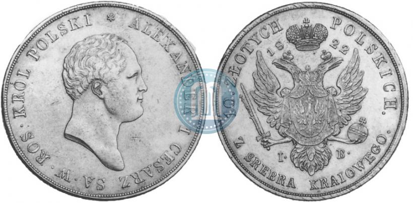 Picture 10 złotych 1822 year IB 