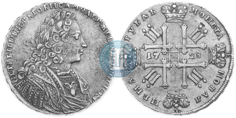 Фото 1 рубль 1728 года  "Тип 1728"